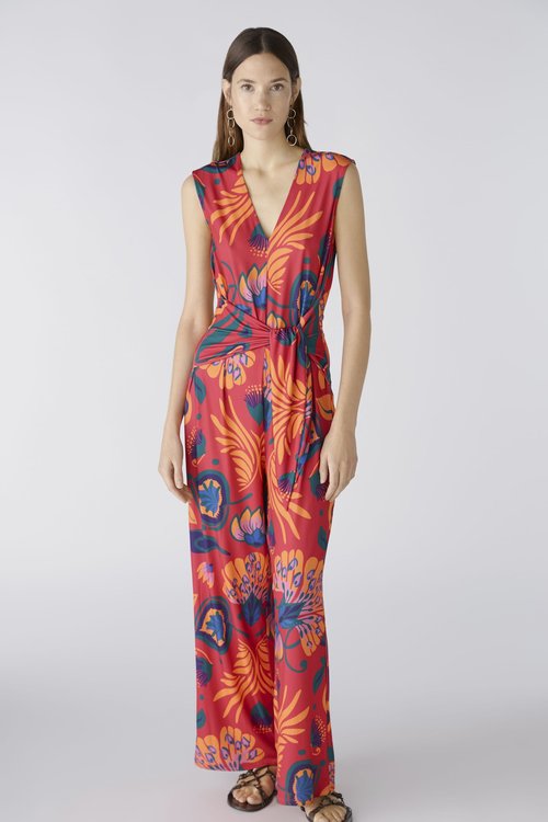 Oui Pink And Orange Jumpsuit
