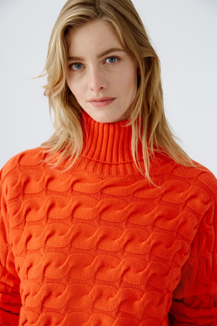 Oui Cherry Tomato Turtleneck Jumper