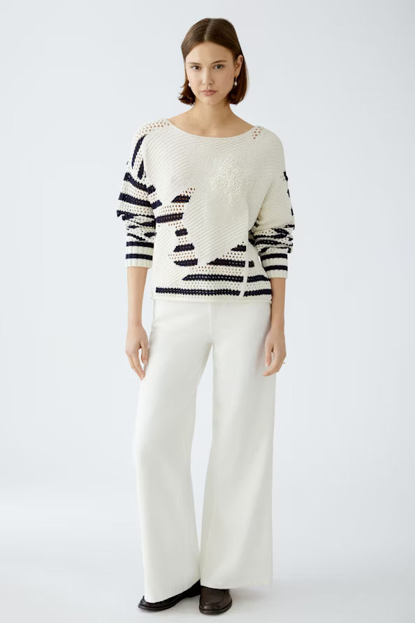 Oui Textured Knitted Jumper