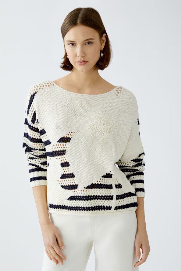 Oui Textured Knitted Jumper