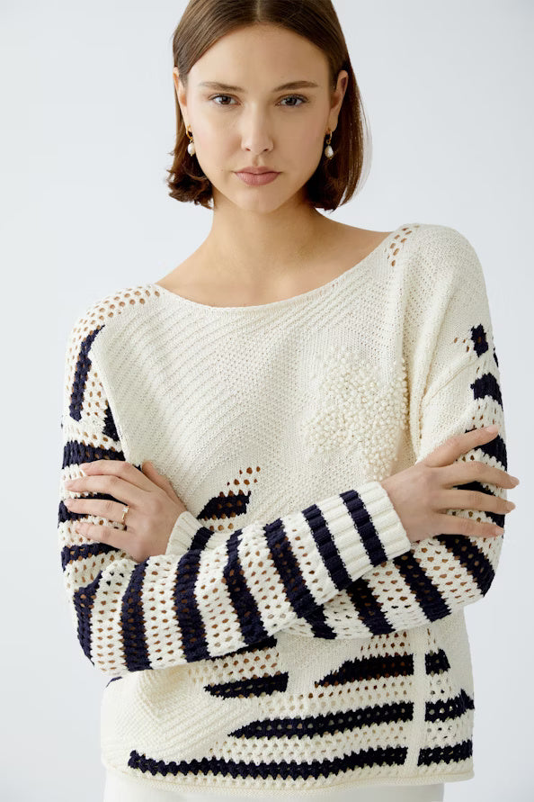 Oui Textured Knitted Jumper