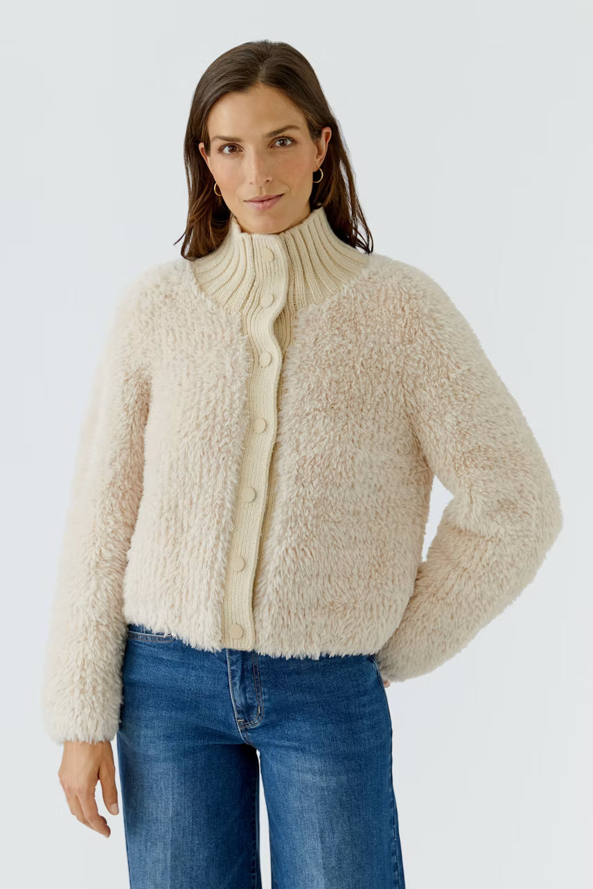 Oui Cardigan 99773 Col. Whitecap grey
