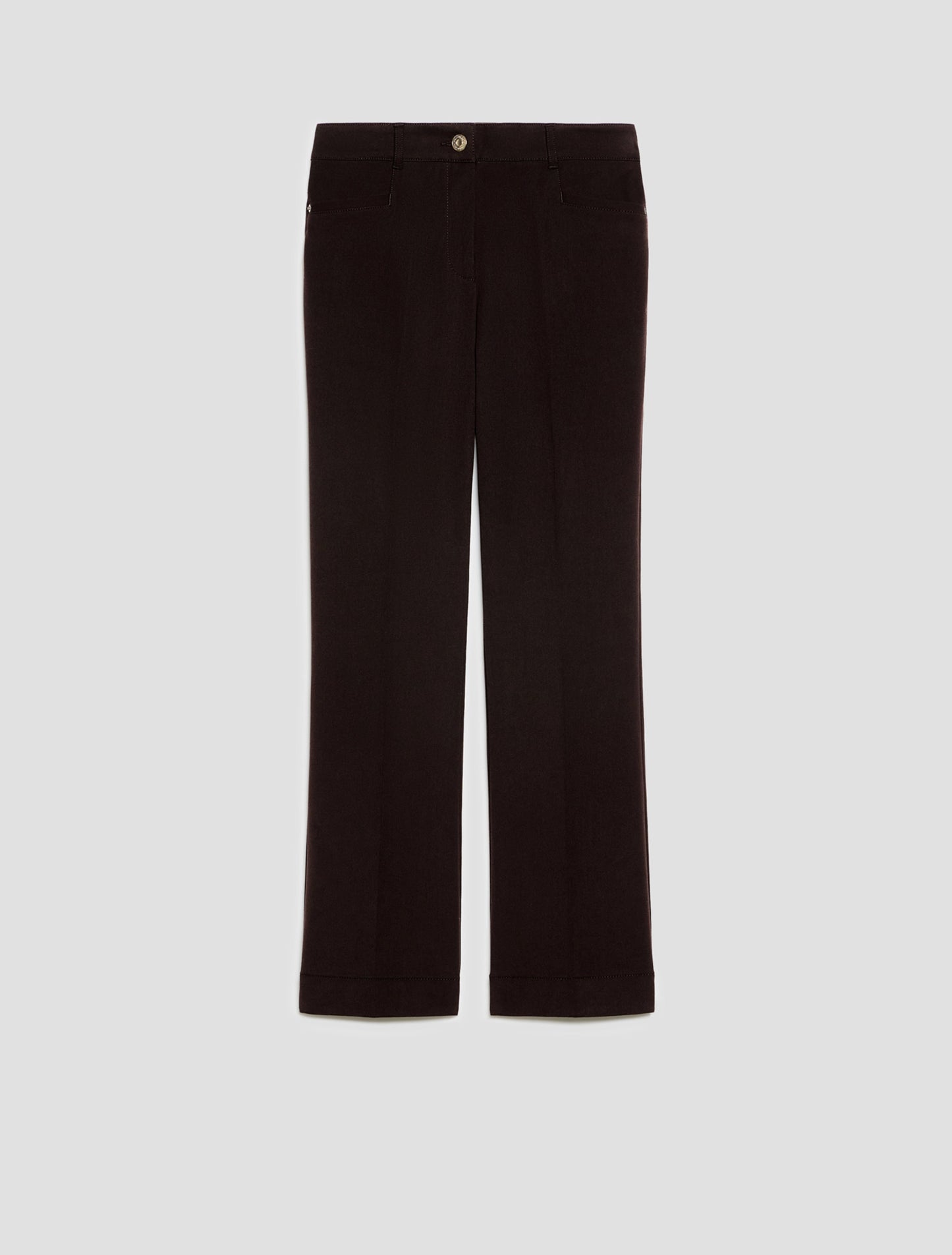 Iblues Mini-flare cut trousers - DARK BROWN