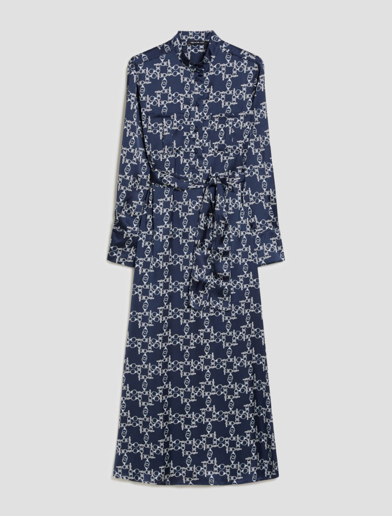 PennyBlack Midi Navy Print dress Hardy