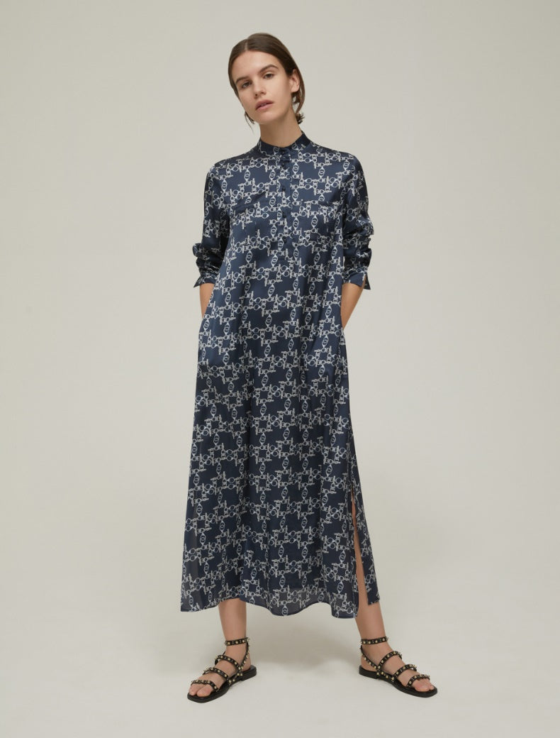 PennyBlack Midi Navy Print dress Hardy
