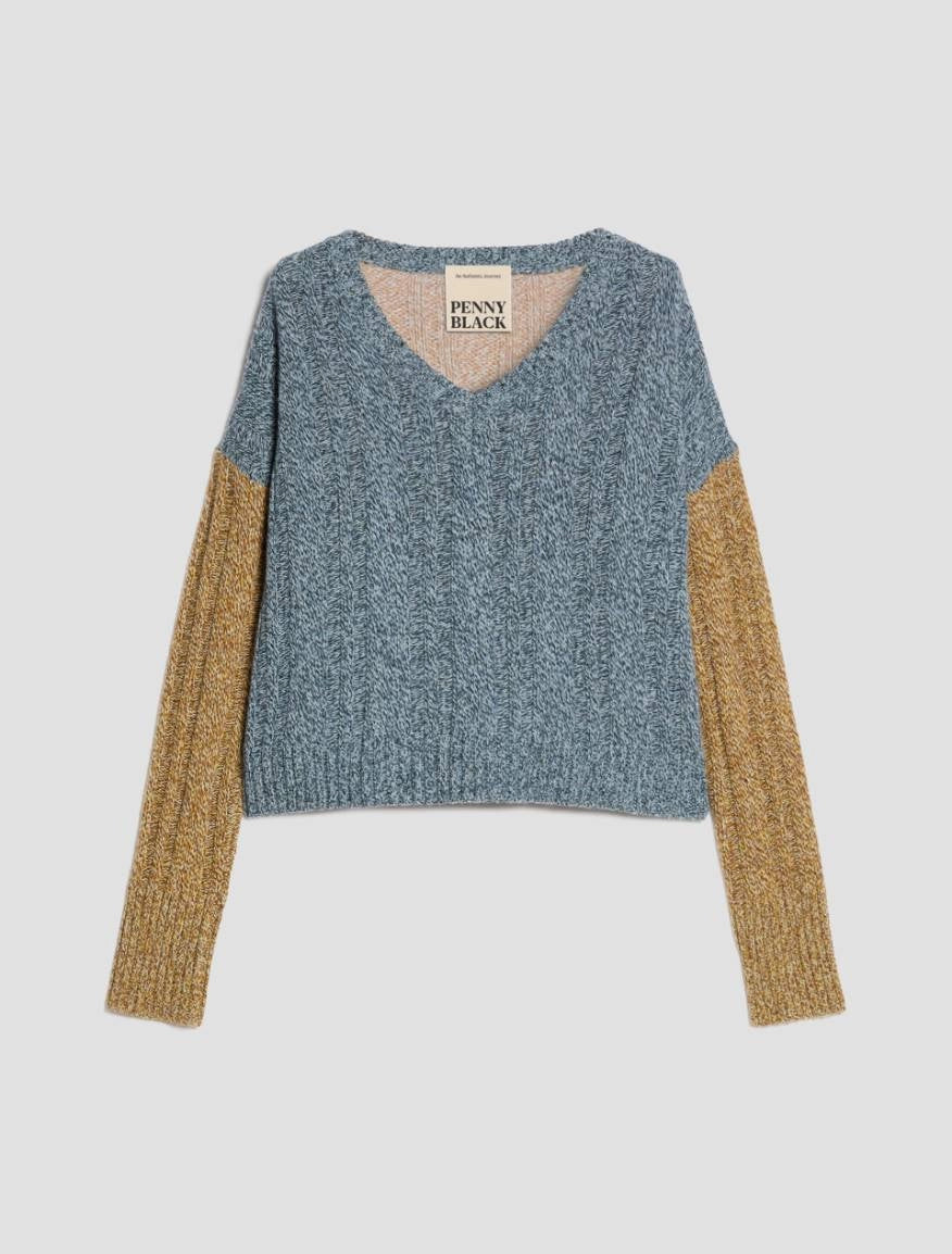 PennyBlack Mouline Colour Jumper Prussian Blue PBBARMONIA