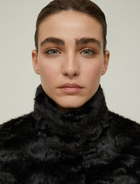 PennyBlack Black Fake Astrakhan Coat  Alabama