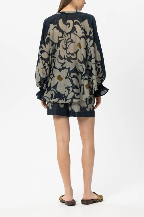 Luisa Cerano Blouse With Flower Print