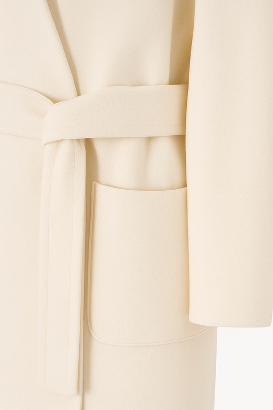 MM MaxMara Diletta Belted Coat   In Navy or Cream