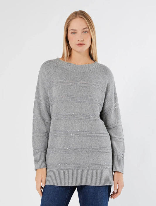 Marina Rinaldi Piroga Jumper  silver grey