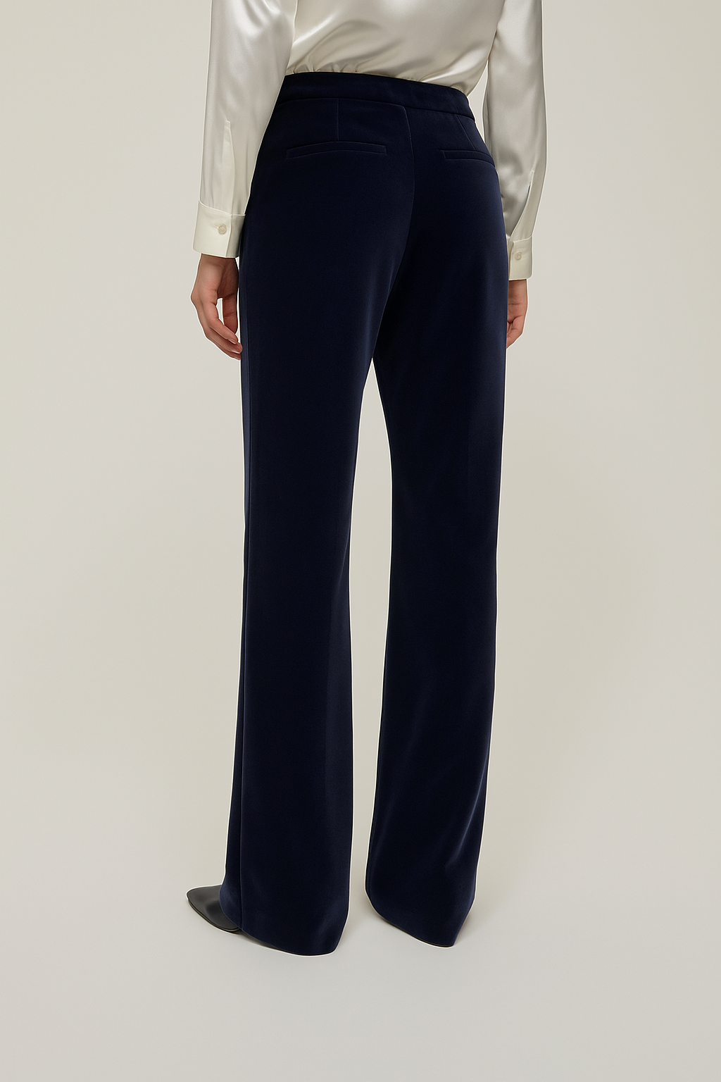 PennyBlack Navy Velvet Trousers  Plinio