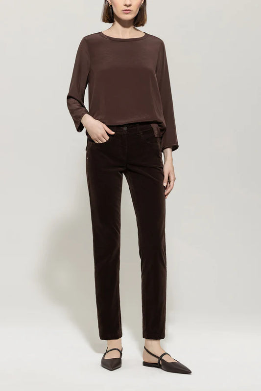 Luisa Cerano Skinny Velvet Trousers