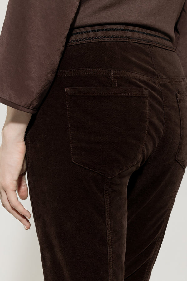 Luisa Cerano Skinny Velvet Trousers
