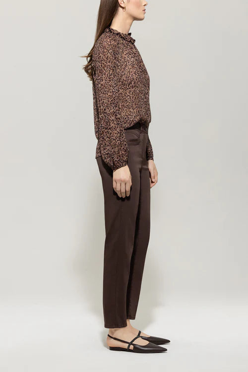 Luisa Cerano Chocolate Tapered Jeans