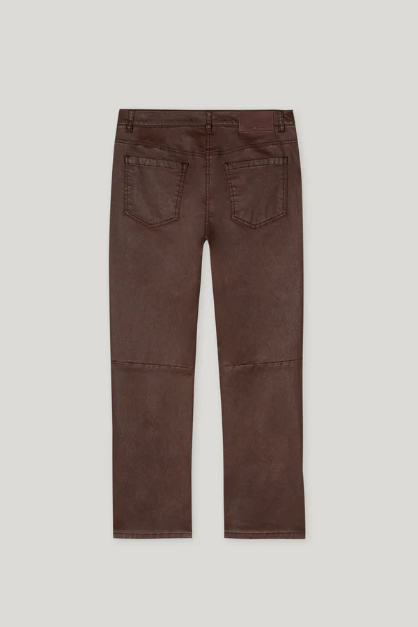 Luisa Cerano  Tapered Jeans with Faux Leather Trimmings