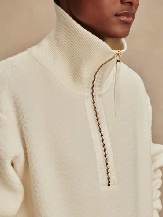 Varley Roselle Half Zip Fleece in Egret