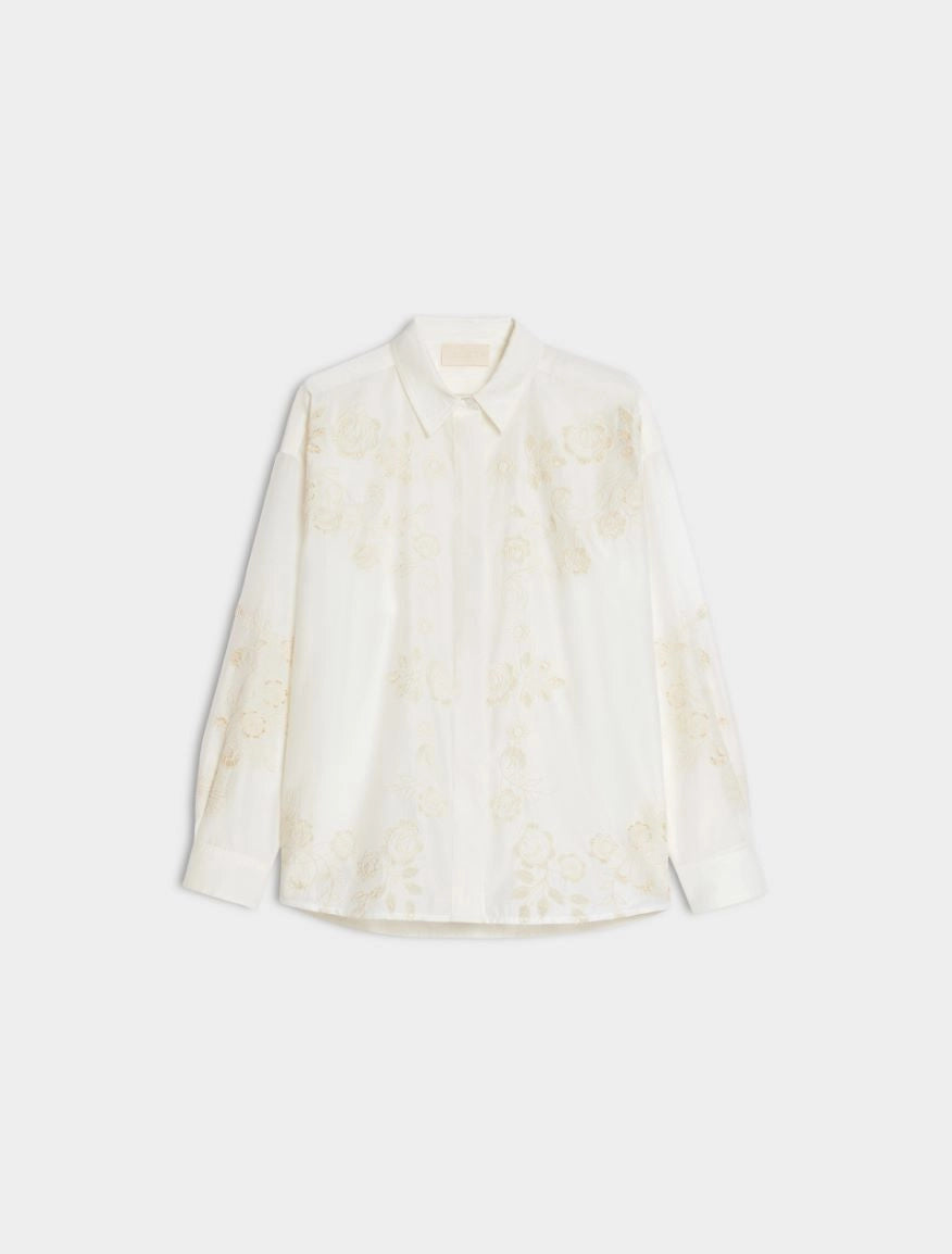 IBLUES EMBROIDERED SHIRT White IBLCOTTAGE - 7111016202003