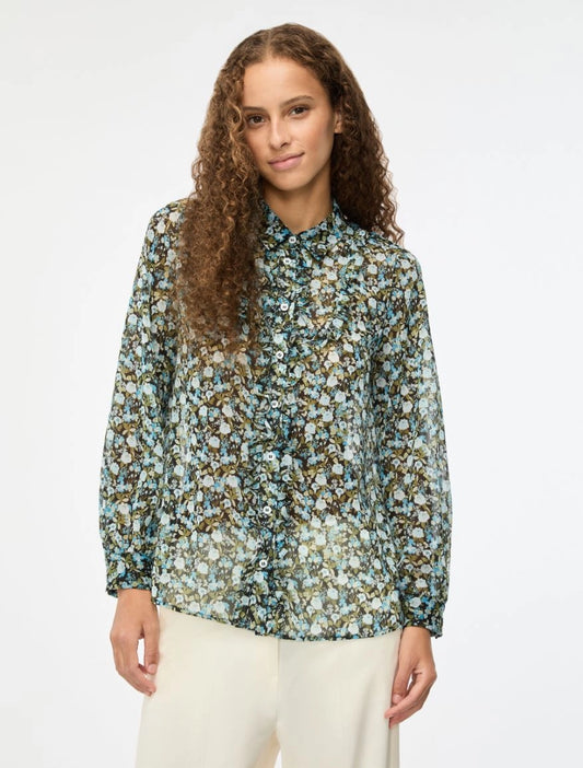 iBlues Printed Green floral Shirt iblalarico