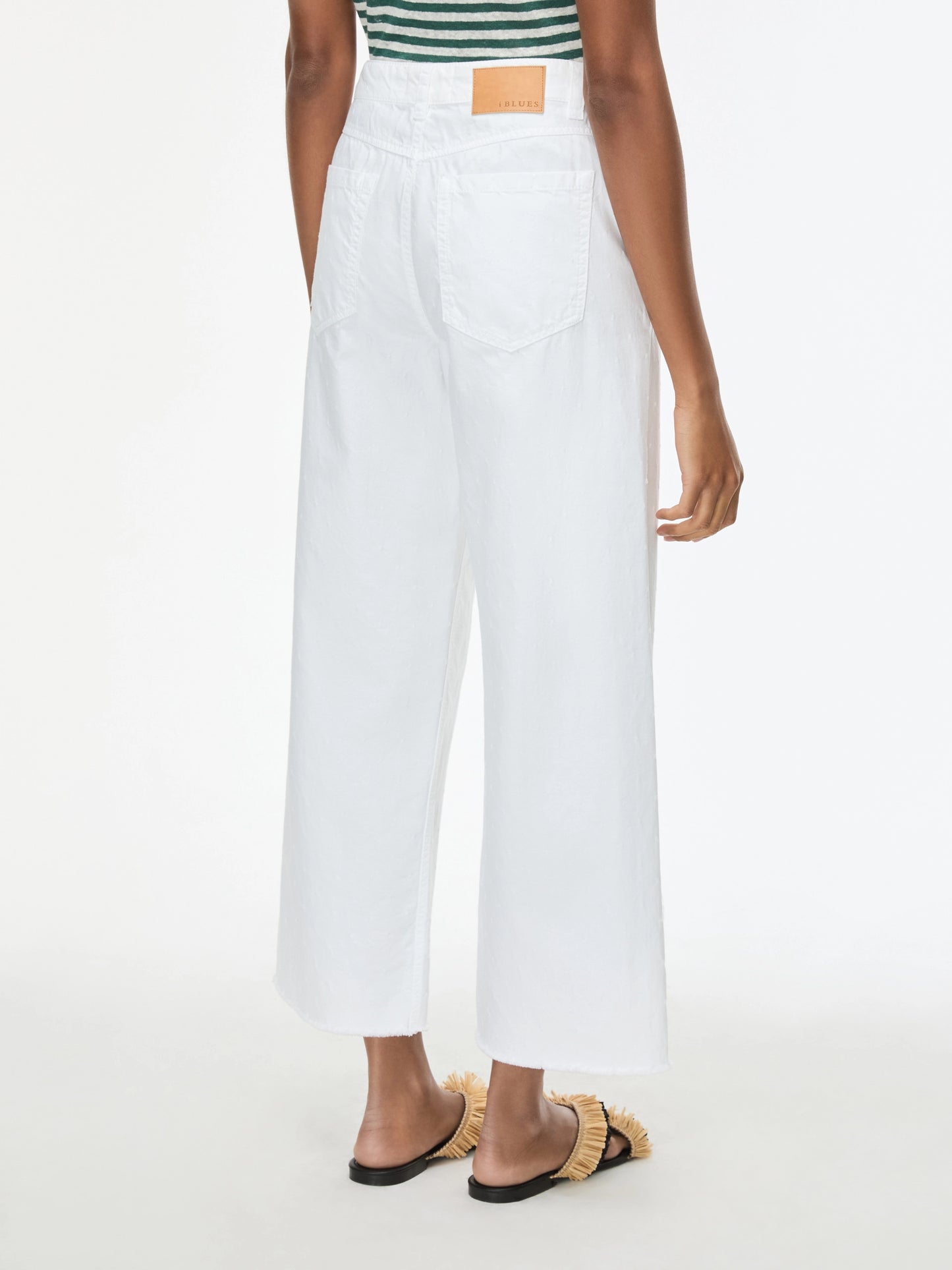 iBlues JACQUARD TROUSERS Optical White IBLVISINO