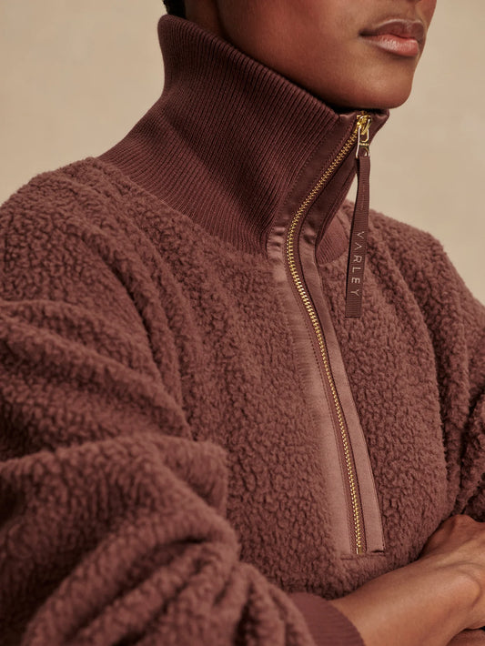 Varley Roselle Half Zip Fleece  Deep Mahogany