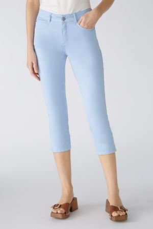 Oui Light Blue Capri Trousers