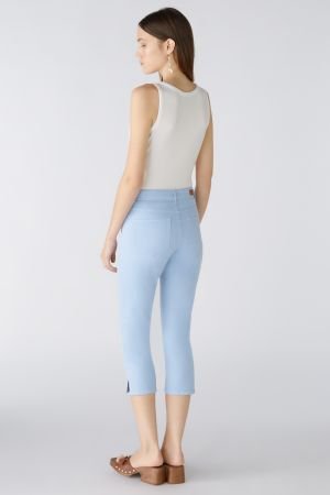 Oui Light Blue Capri Trousers