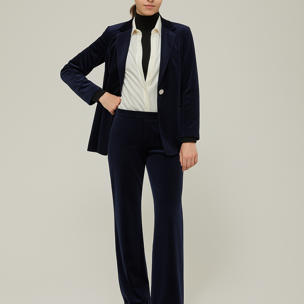 PennyBlack Navy Velvet Blazer  Lucia