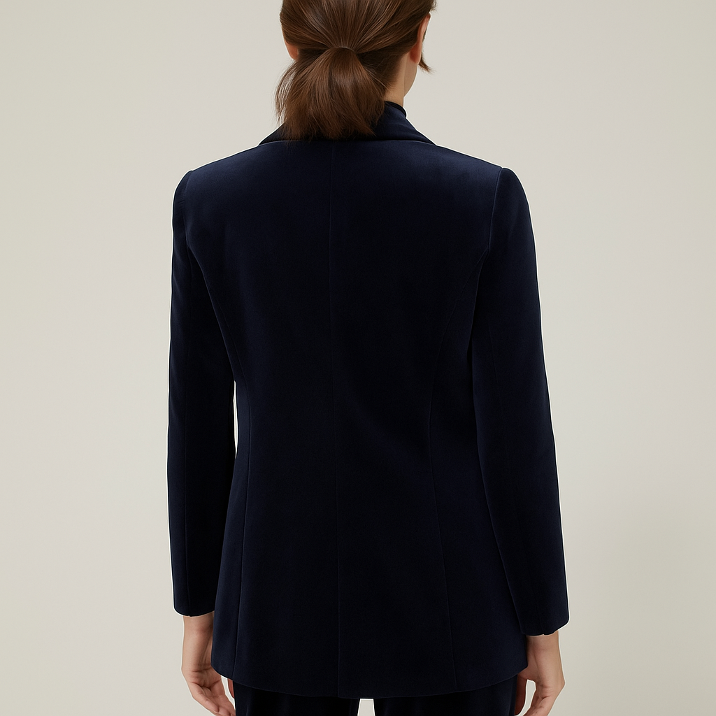PennyBlack Navy Velvet Blazer  Lucia