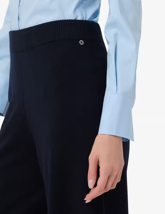 PennyBlack Navy Knitted Jersey Wide Trousers  Adam