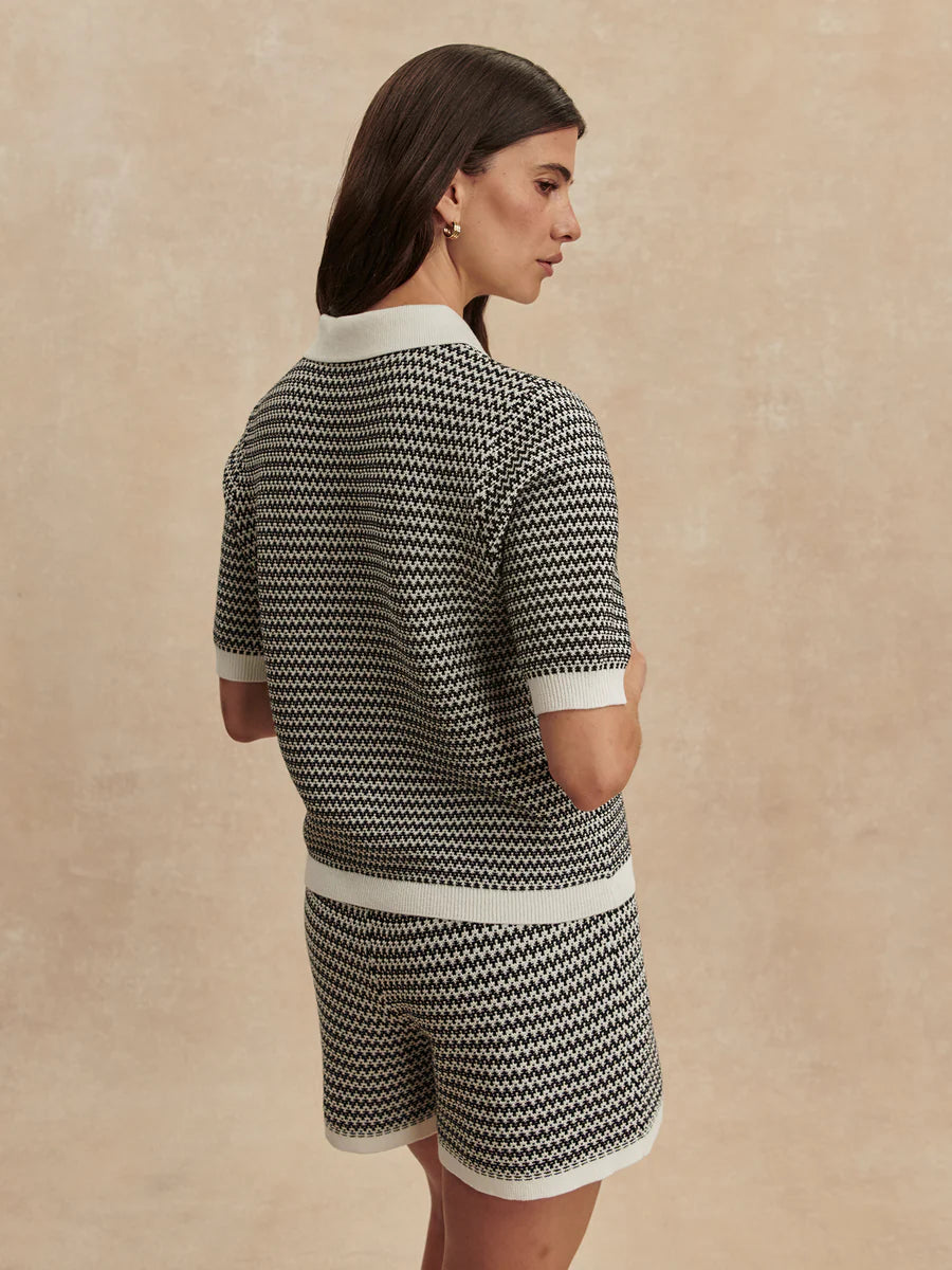 Varley Gaelle Polo Knit Top