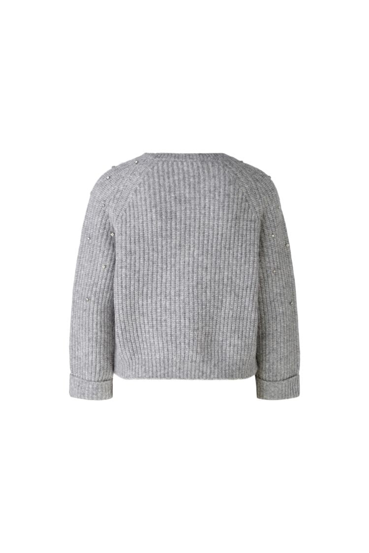 Oui Grey Jumper with Silver Detailing