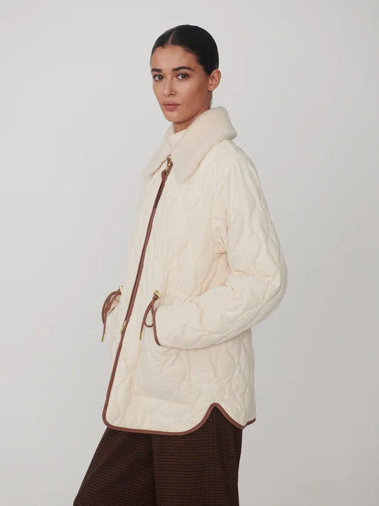 Varley Bartley Quilted Jacket - Parchment
