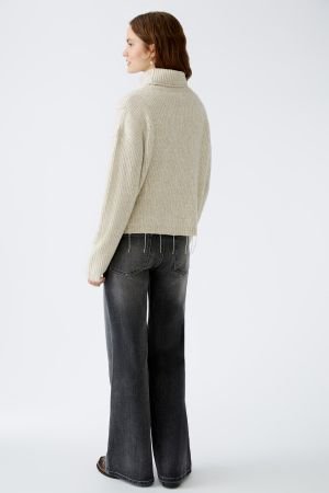 Oui Beige Melange Jumper