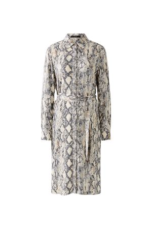 Oui Snake print shirtdress