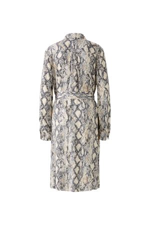 Oui Snake print shirtdress