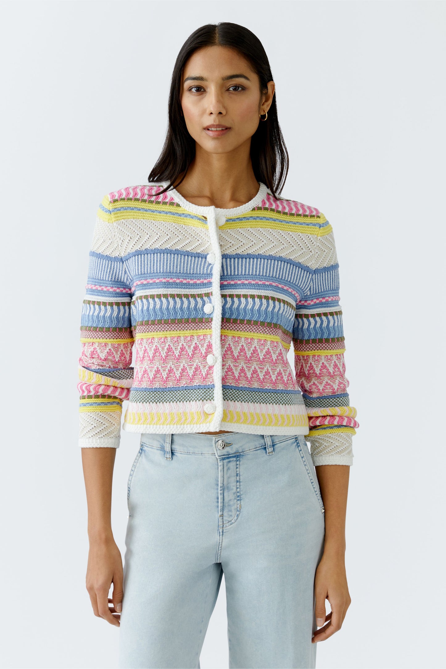 Oui Patterned Cardigan