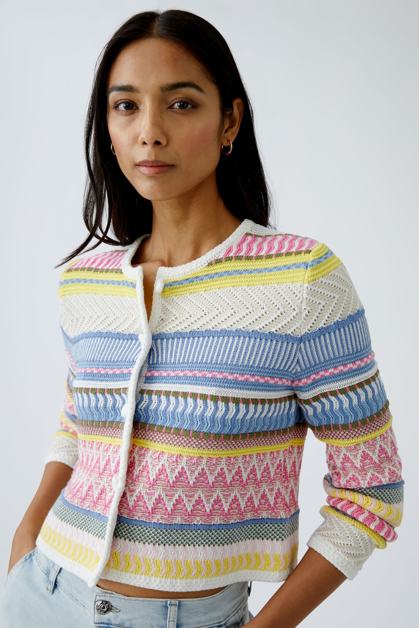 Oui Patterned Cardigan