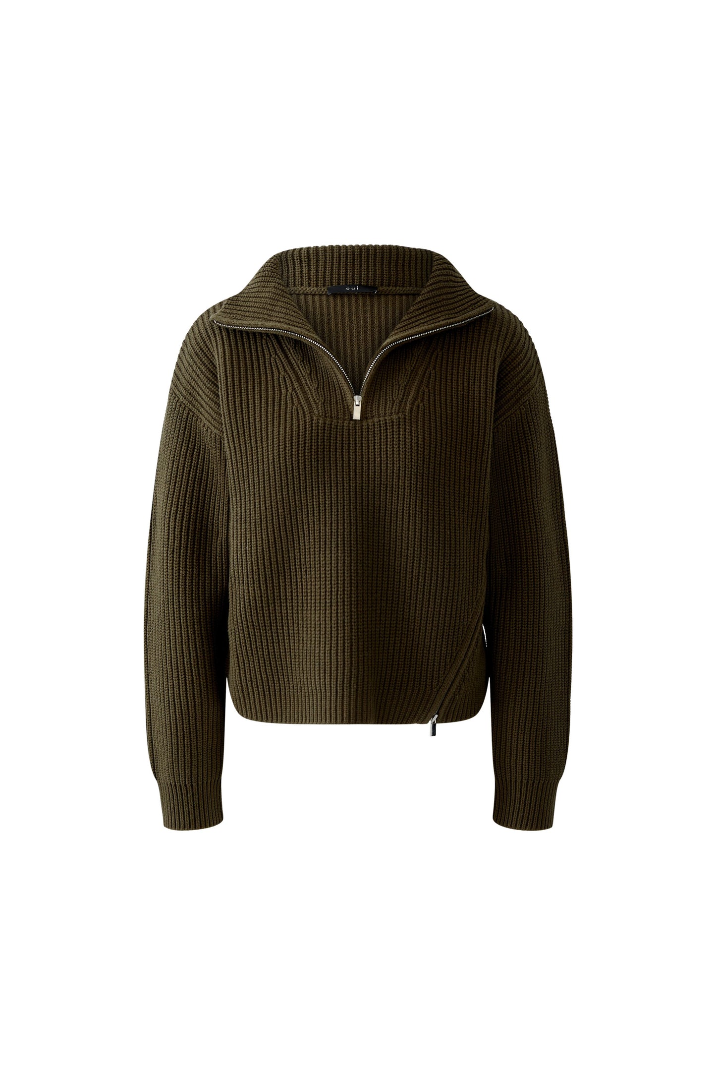 Oui Quarter Zip Knit Sweater