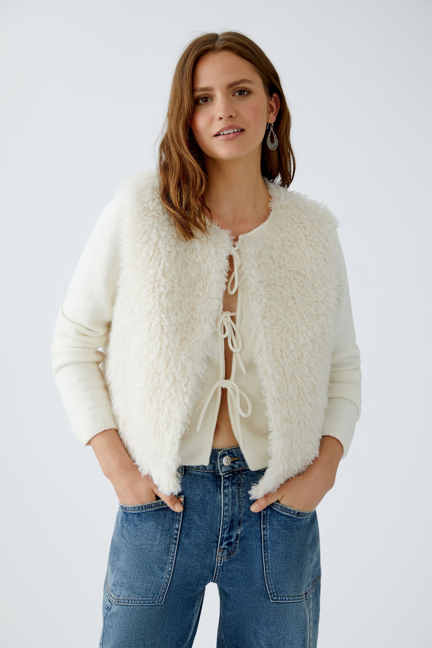 Oui Champagne waistcoat
