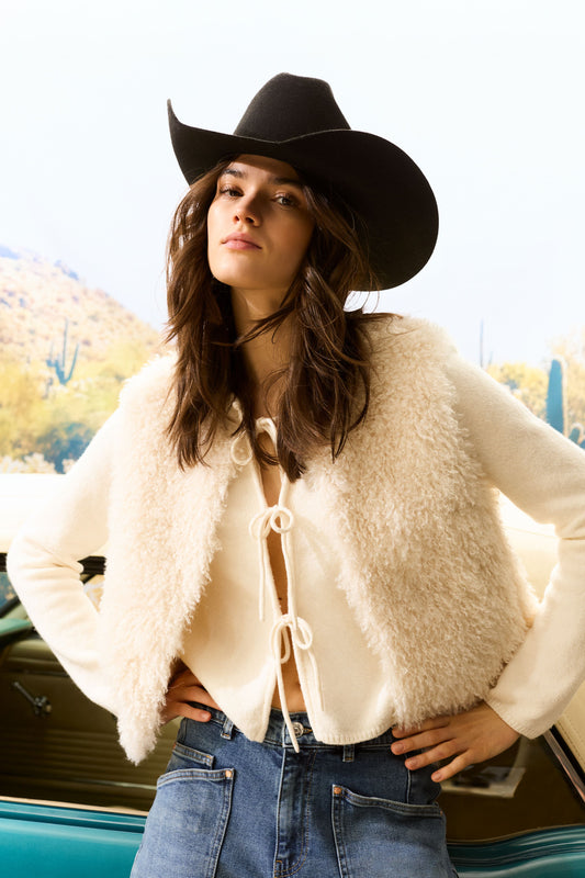 Oui Champagne waistcoat