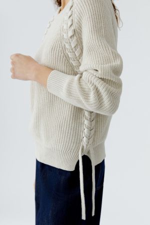 Oui Chunky Off White Jumper