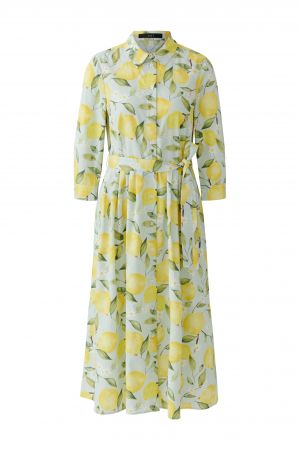 Oui Lemon Print Midi Dress