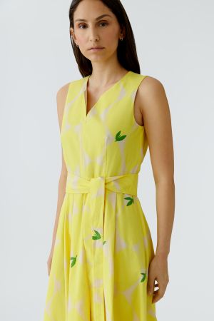 Oui Yellow Midi Dress