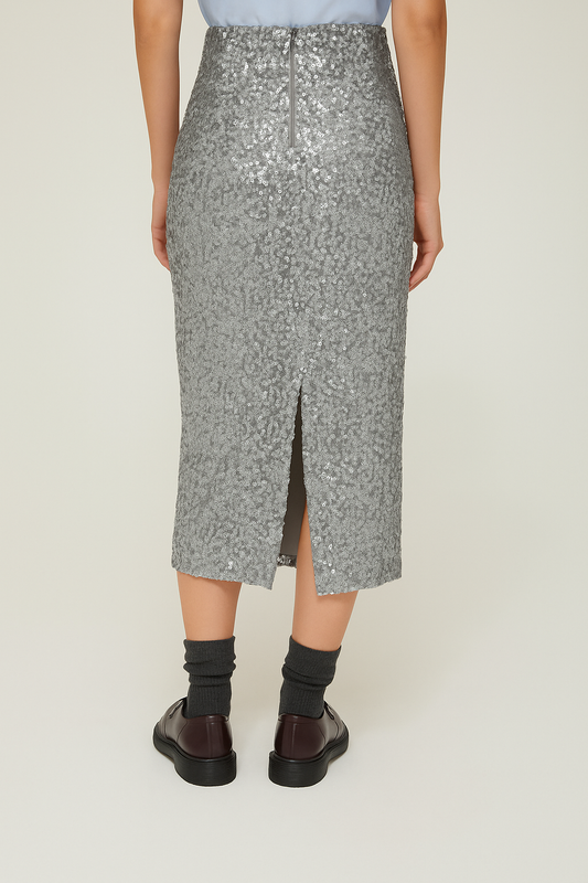 Pennyblack Silver Grey Sequin skirt  Epoca
