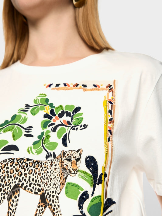 Marc Cain Leopard Motif T-shirt