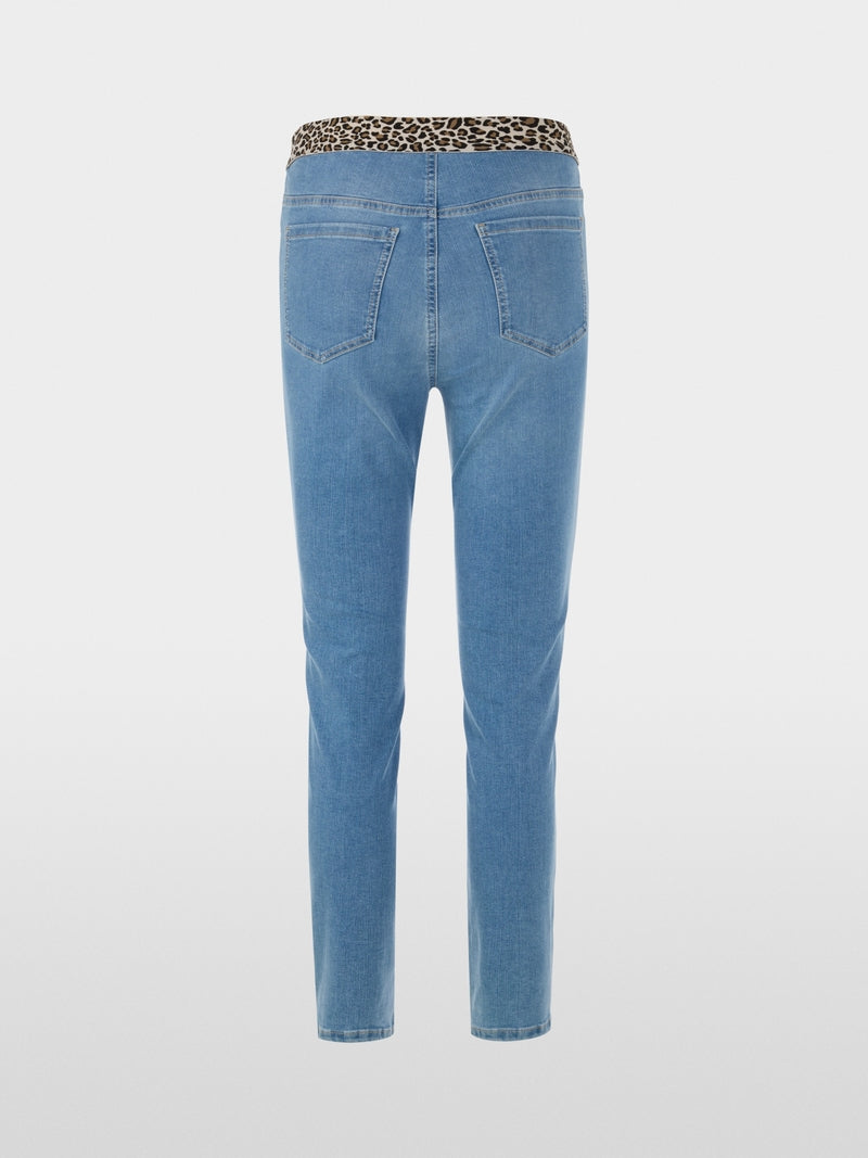 Marc Cain Sofia Trousers with Leopard Print Waistband