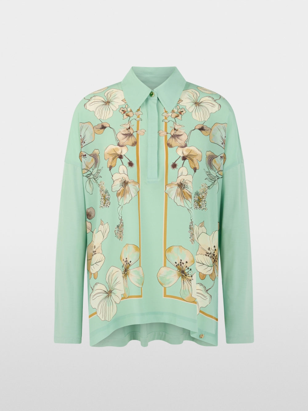 Marc Cain Green Floral Shirt Blouse BC 55.04 J43 505