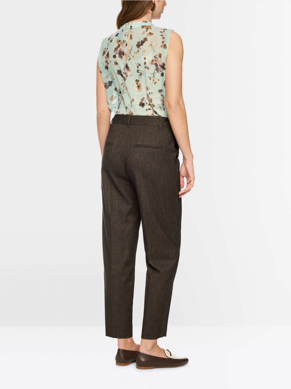 Marc Cain Brown Striped Trousers BC 81.39 W74 697