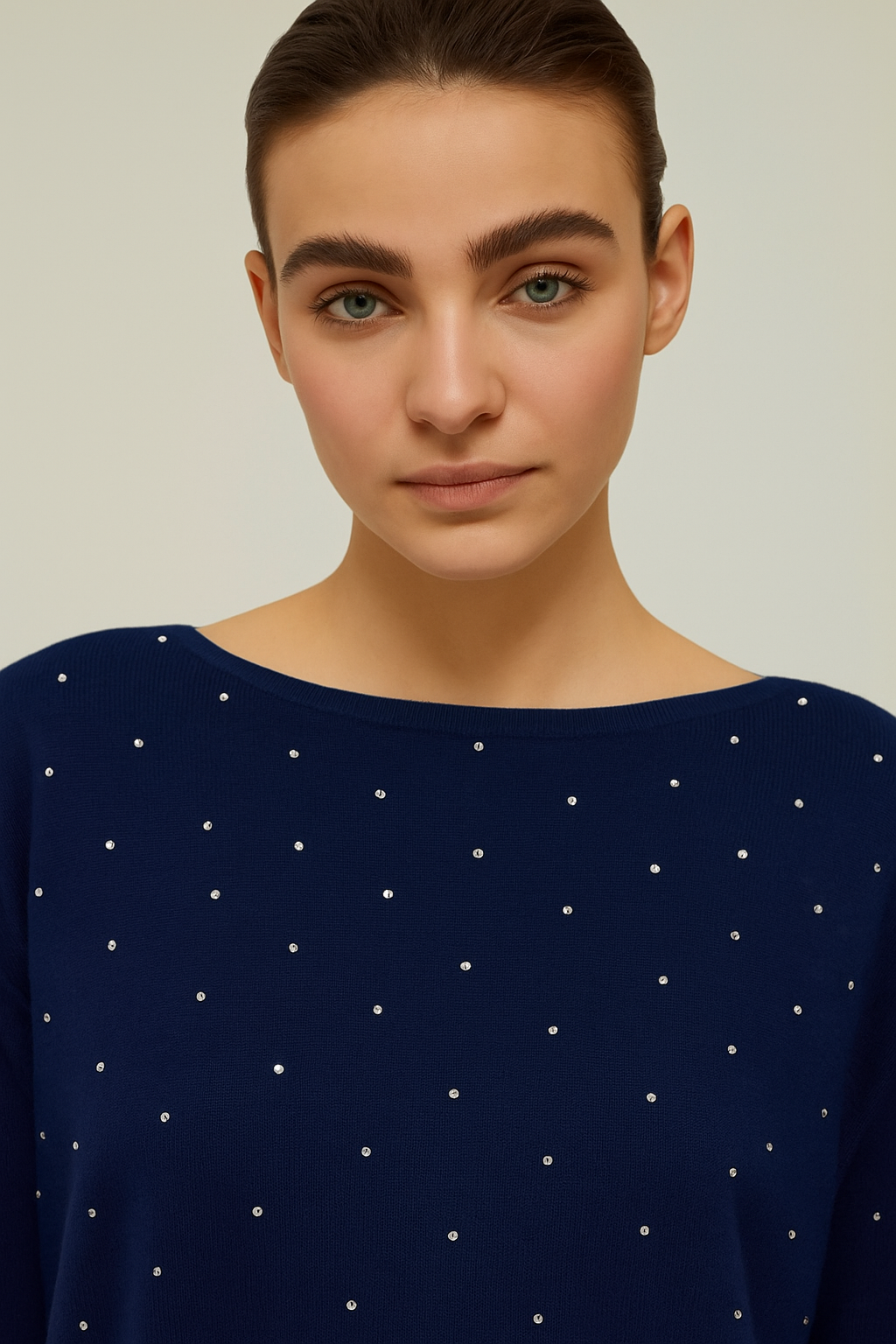Pennyblack Jumper   Navy with micro stud detail   Acinoso