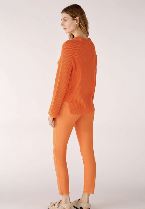Oui Hot Coral Jumper with Zip